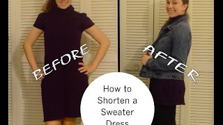 How to Shorten a Sweater Dress [upl. by Adimra]