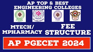 AP PGECET 2024 COUNCELLINGAP TOP amp BEST ENGINEERING COLLEGES FOR AP PGECET 2024 WITH FEE STRUCTURE [upl. by Wiersma]