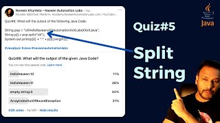 Quiz 5  Split String in Java  Tricky Question [upl. by Ermine]