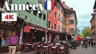 Annecy France 🇨🇵 Most beautiful Alpine town  Walking tour in 4K [upl. by Edita827]