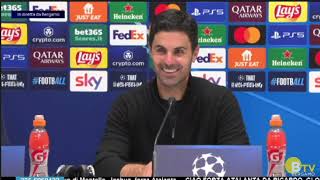 🔴ARTETA PRESS CONFERENCE ATALANTAARSENAL 00  CHAMPIONS LEAGUE [upl. by Kathye]