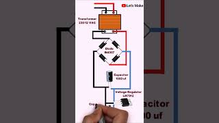 AC to DC converter circuit diagram  230 vac to 12 vdc [upl. by Antoinette859]