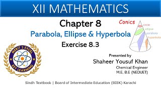 Hyperbola  Exercise 83  12 Class Math  Chapter 8  Sindh Board  by ykSir [upl. by Yatnod907]