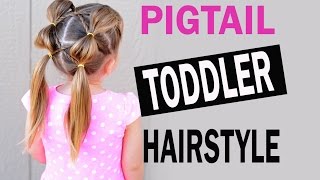 Pigtail toddler hairstyle  Quick and easy hairstyles for little girls [upl. by Rheinlander]