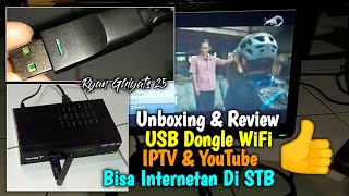 Unboxing amp Review USB Dongle WiFi Untuk STB amp Cara Pasangnya 150 Mbps  24 GHz USB WiFi MT 7610 [upl. by Bradstreet]