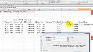 How to Calculate Overtime Hours on a Time Card in Excel [upl. by Etselec405]