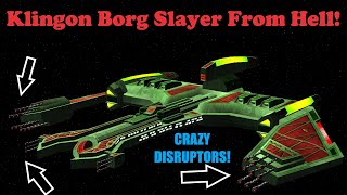 Klingon Borg Hunter From Hell VS 2 Fed Fleet amp 2 Scimitars  Star Trek Ship Battles [upl. by Brunn]