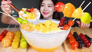 ASMR MUKBANG  나 탕후루 사랑하네 🥹 망고사고  탕후루 ★ 안먹으면 손해 먹방 HOMEMADE MANGO SAGO amp CANDIED FRUIT TANGHULU [upl. by Ailenroc13]