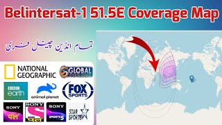 All Indian Channels Free on Belintersat1 515E latest Update  515E Coverage Map 🗺️ New update [upl. by Hinson]