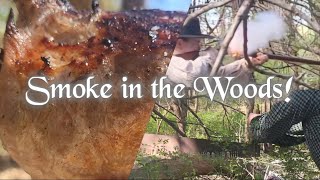 Pork loin on the open fire quot1800s stylequot Smoke in the Woods [upl. by Leanne]