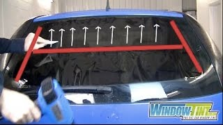 Window Tinting How to heat shrink a rear window tint [upl. by Tamis]