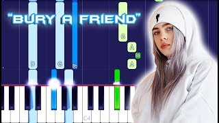 Billie Eilish  bury a friend Piano Tutorial EASY Piano Cover [upl. by Key]