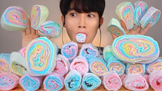 ASMR POPPING COTTON CANDY 알록달록 팝핑 솜사탕 먹방 MUKBANG EATING SOUNDS Permen Kẹo ลูกอม حلوى キャンディ [upl. by Ocicnarf12]