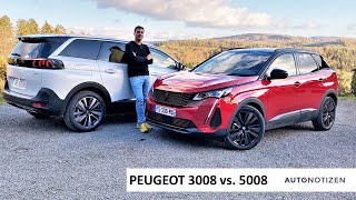 2021 Peugeot 3008 vs 5008 SUV mit Facelift im Vergleich Review Test Fahrbericht [upl. by Gagliano]