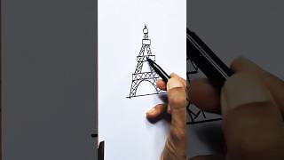 HOW TO DRAW THE EIFFEL TOWER DRAWING FOR KIDS art short kids shortsfeed [upl. by Atinomar]