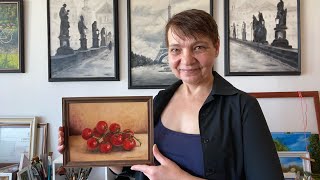 Still life with tomatoes oil painting [upl. by Yorgo]