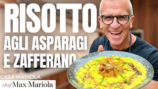 RISOTTO agli ASPARAGI e ZAFFERANO di una CREMOSITÀ Pazzesca Ricetta di Chef Max Mariola [upl. by Anuaf106]