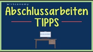 Abschlussarbeiten Schreiben  Die 5 besten Tipps  Bachelor oder Masterarbeit [upl. by Keelin558]