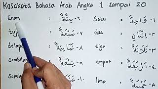 KOSAKATA BAHASA ARAB ANGKA 1  20  ARABIC NUMBER 1  20 [upl. by Arihaz505]