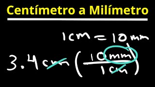 Convertir cm a mm  centímetros a milímetros  conversión de unidades [upl. by Tehr]