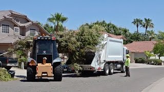 Glendale Bulk Trash Pete 320  Heil PowerTrak Commercial AP2 [upl. by Atterol507]