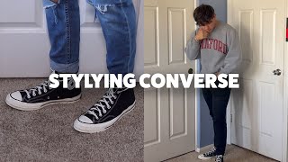 10 Casual Ways To Style HighTop Converse  Outfit Ideas [upl. by Lovering]