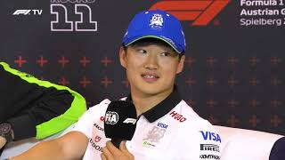 Yuki Tsunoda Press Conference Interview  Formula 1 2024 Austria GP [upl. by Rici]