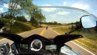 Honda VFR 800 following GSXR [upl. by Telimay39]