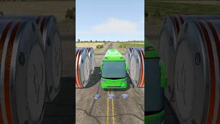 Mix Colourful Flatbed Trucks amp Logs Truck vs Bollard Crash shorts beamng crash beamngdrive [upl. by Auqinahs249]