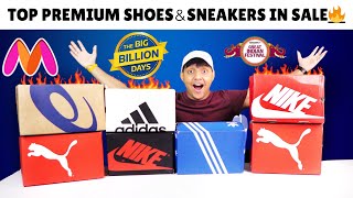 TOP BRANDED SHOESSNEAKERS  RUNNING SHOES DEALS IN BIG BILLION DAY  MYNTRA SALE 🔥🔥🔥🔥LOOT [upl. by Seligmann]