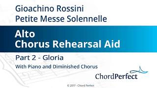 Rossinis Petite Messe Solennelle Part 2  Gloria  Alto Chorus Rehearsal Aid [upl. by Awram]