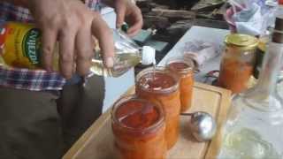 Traditional Cooking  Making Ajvar in Serbia [upl. by Eenhpad]