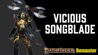 Pathfinder 2e Remaster Bard Build  Vicious Songblade [upl. by Basham]