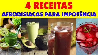 4 Receitas de Suco Afrodisiaco Masculino para tratar impotência  Afrodisíaco caseiro fácil de fazer [upl. by Adore]