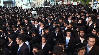 UltraOrthodox Jews protest their military conscription  AFP [upl. by Borroff]