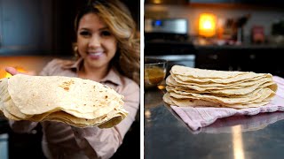 THE ONLY FLOUR TORTILLA RECIPE YOU WILL EVER NEED  Tortillas de Harina [upl. by Gaile105]