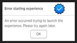 Roblox Error starting experience  An error occurred trying to launch the experience [upl. by Monjan49]