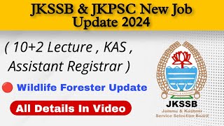 JKSSB amp JKPSC New Job Update 2024  Assistant Registrar  102 Lecture  KAS [upl. by Adnilreb464]