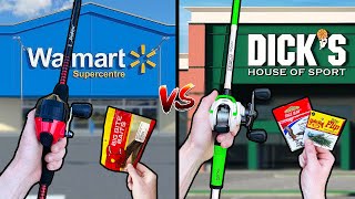 Walmart vs Dicks Sporting Goods Budget Fishing Challenge [upl. by Akiram]