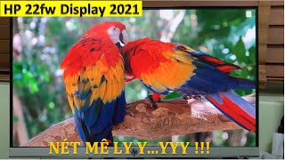 Màn Hình HP 22fw Display 2021  mặt lưng màu trắng Full HD siêu đẹp [upl. by Japha153]