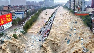 China become a vast ocean Liaoning major flooding turn roads to rivers  Three Gorges Dam [upl. by Anawak]