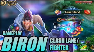 Honor of Kings HOK Biron THE KING OF CLASH LANE best FIGHTER 💯 BROKEN  Honor of Kings [upl. by Novad]