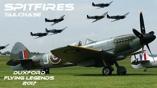 4Kᵁᴴᴰ 4K UHD Spitfire Flypasts Tailchase Duxford Airshow Flying Legends 2017 HD HQ [upl. by Theran]