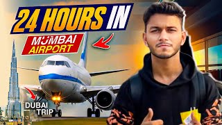 Dubai Trip Bana 24HR AIRPORT CHALLENGE  Dubai Flood [upl. by Asyle]