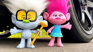 Experiment CAR vs TROLLS WORLD TOUR HD 2020  Crushing Poppy and Tiny Diamond By Car [upl. by Svetlana]