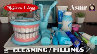 ASMR  Dental Clean and Fillings   Melissa amp Doug Super Smile Dental Kit [upl. by Ravens]