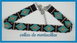 COLLAR DE MOSTACILLAS COMO HACER UN COLLAR DE MOSTACILLAS [upl. by Cilegna]