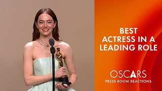 Emma Stone  Best Actress in a Leading Role  Oscars 2024 Press Room Speech [upl. by Hassadah660]