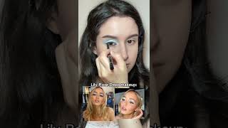 Lily Rose Depp blue makeup makeuptutorial makeuptips makeupartist [upl. by Oiziruam]