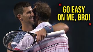 When World No 100 Toyed Prime Djokovic  Most Hilarious Tennis Match Circus Show [upl. by Dnomde747]